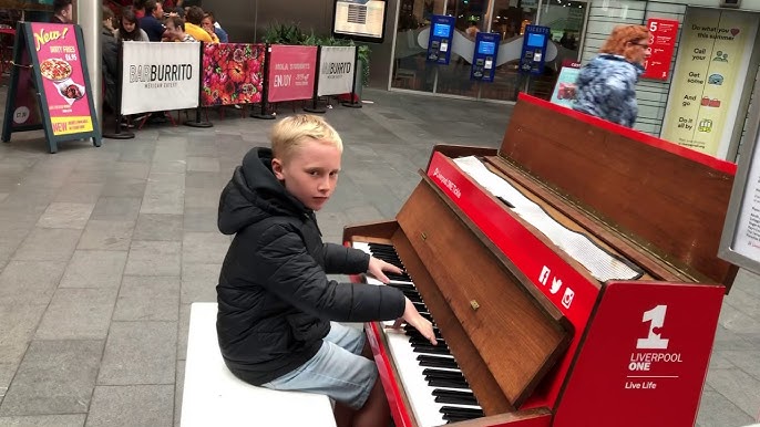 Amazing airport pianist- Harrison aged 11 plays Ludovico Einaudi cover  Nuvole Bianche - YouTube
