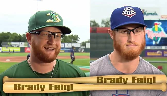 Brady Feigl and Brady Feigl look identical and play the same position in baseball. Credit: Inside Edition