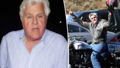 Photo of Jay Leno reveals his surprise retirement intentions while recovering from his terrifying automobile fire and motorcycle accident.