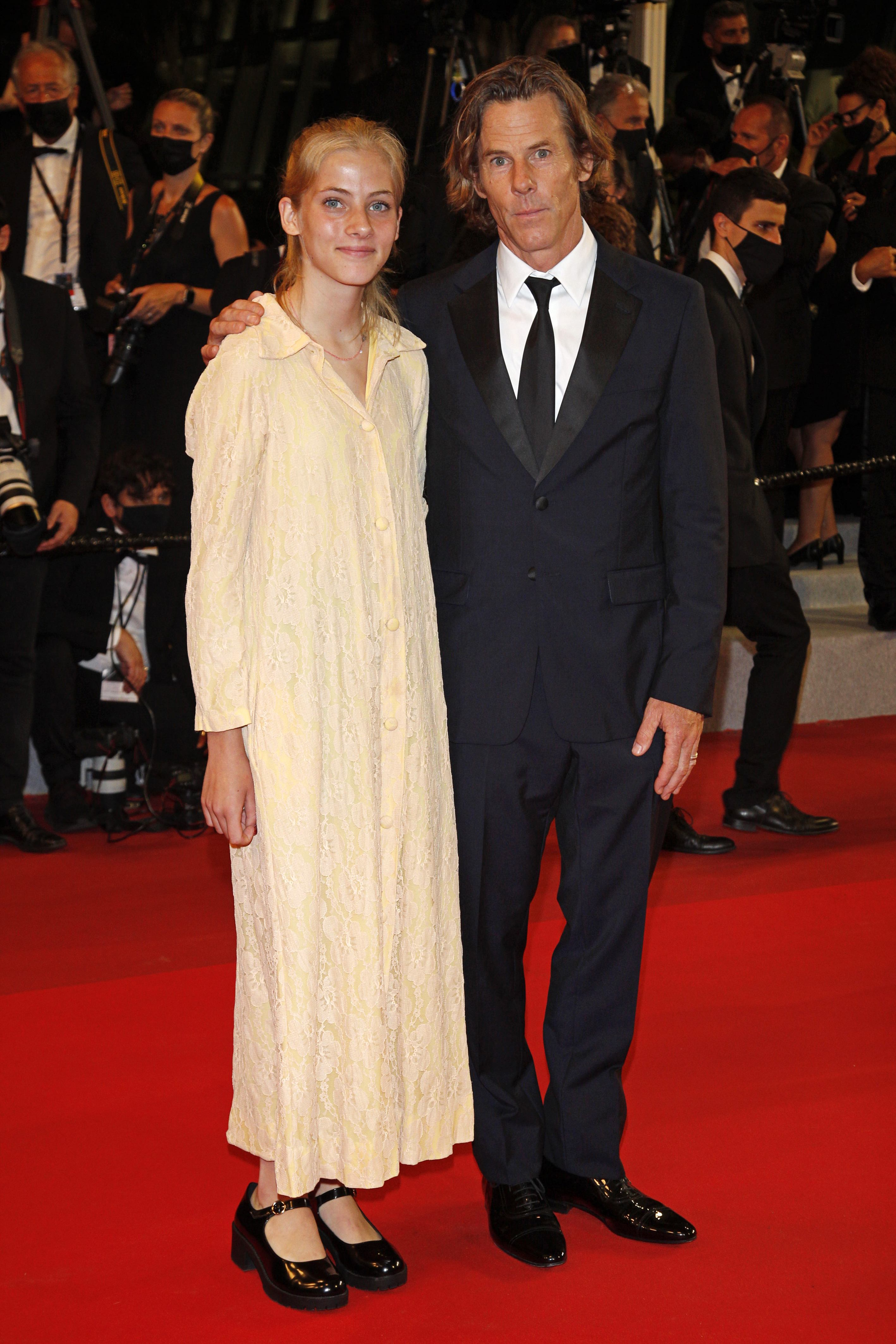 Danny Moder and Hazel Moder arrive at the premiere of "Flag Day" during the 74th Cannes Film Festival in Cannes, France, on July 10, 2021. | Source: Getty Images