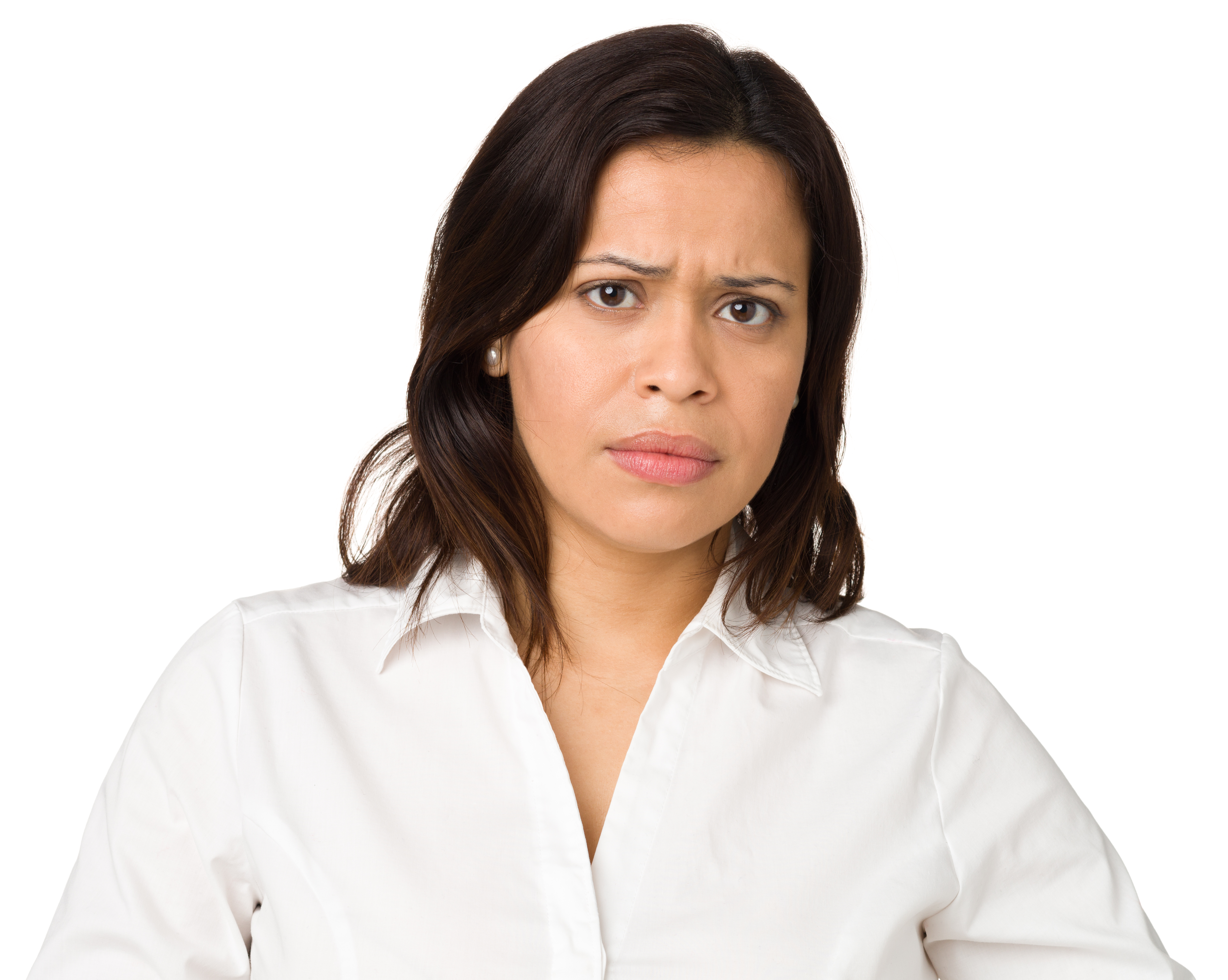 Frowning Woman Looking At Camera | Source: Getty Images