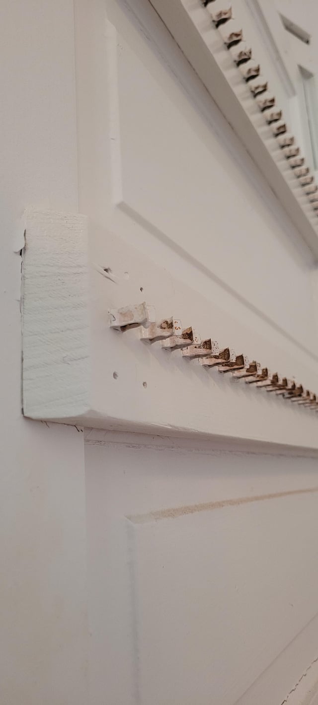 r/whatisthisthing - What are these brackets for? Attached to the inside of the bedroom door in an early 1900s home.