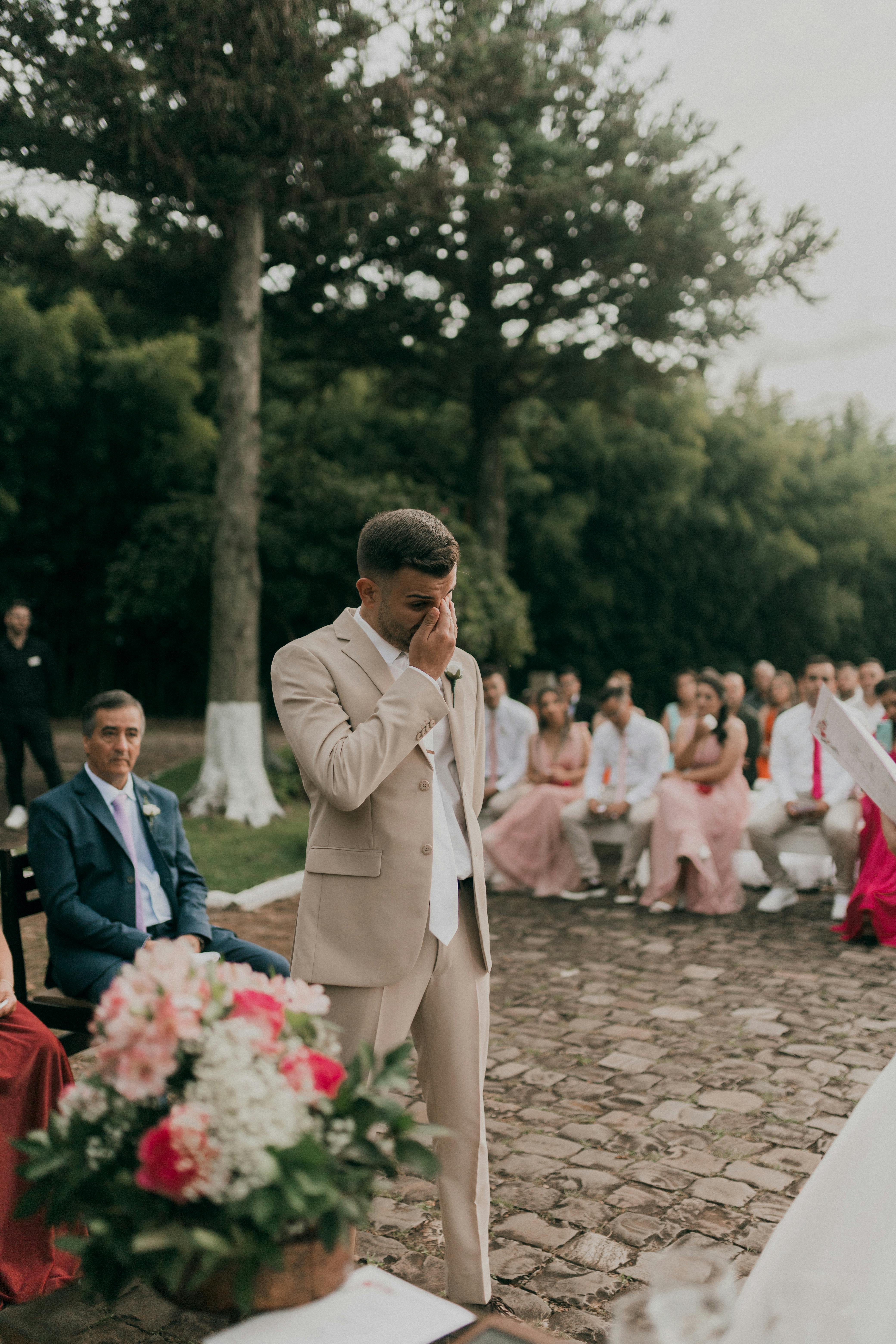 A frustrated and upset groom at his wedding | Source: Pexels